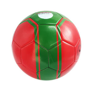 Nouveau modèle 2026, <span class=keywords><strong>Ballon</strong></span> <span class=keywords><strong>de</strong></span> football <span class=keywords><strong>Portugal</strong></span> pour entraînement jeunesse, Vert/Rouge, en PVC, cousu à la machine, avec chambre à air en caoutchouc écologique, Taille 5, Logo personnalisé - Product Image 2