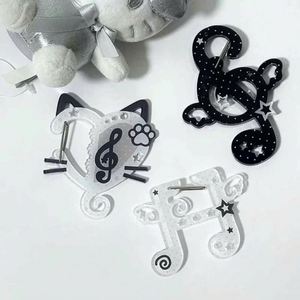 High Quality Fashionable Acrylic DIY Musical Instruments Piano Notes Accessory Set Stylish Color for Carabiners Keychains - Product Image 3