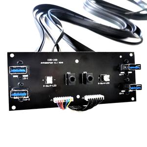 Papan PCB Sirkuit PC 4 Port USB 3.0 Panel Depan Kabel Audio Sakelar Daya LED Sakelar Reset LED 4 * USB Tipe A Konektor Drive <span class=keywords><strong>Disk</strong></span> - Product Image 2