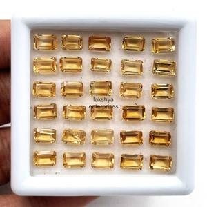 4x6mm citrino Octágono corte facetado piedras preciosas calibradas cuentas sueltas para suministro de joyería piedra citrino Natural a bajo precio - Product Image 1