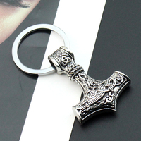 Thor hammer Mjolnir Viking amulette marteau scandinave nordique bijoux porte-clés
