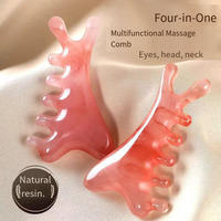 Outil de massage facial 4 en 1 Gua Sha pour le lifting du visage, le cou, les épaules et le dos
