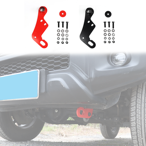 LUMA 3/5ドア19-24黒と赤のフロント左とリアスチールトウフック50ポンドスズキ第4世代ジムニーシエラJB64 JB74 JC74用 - Product Image 1