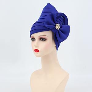 F0012 Turban Couvre-chef Torsadé Plissé Headwrap Beanie Hat Femmes Chemo Beanie Hat - Product Image 4
