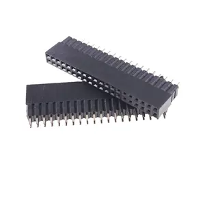 40 Pin 2.54 mm Pitch Dual Spacer Receptacle Socket GPIO Header for Raspberry Pi A+/B+/Pi 2/Pi 3 - Tall 2x20 Female Header DIP