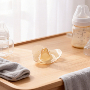 Protezione per Capezzoli in Silicone Alimentare per Gravidanza <span class=keywords><strong>e</strong></span> <span class=keywords><strong>Allattamento</strong></span>, a Forma di Cuore, con 4 Fori a Flusso Variabile, Anti-Morso, Ecologico - Product Image 5