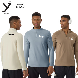 เสื้อสเวตเชิ้ตแขนยาวทรงเข้ารูปสำหรับผู้ชาย เสื้อสเวตเชิ้ตแขนยาวคอตั้งยืดหยุ่นสูงสำหรับกีฬาวิ่งออกกำลังกาย - Product Image 5