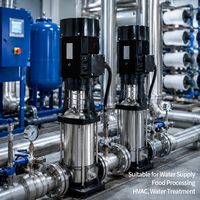 Pompe verticale multi-étages en acier inoxydable CDLF 2-60 4-20 8-180, surpresseur haute pression 0,75-22 kW 380 V CE ISO9001