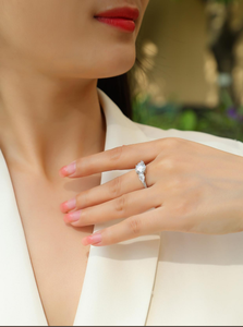 2ct カラット ホワイト モアサナイト 眩しい結婚指輪 女性用 品質保証 ファッションジュエリー ギフト 女性の品質リング - Product Image 5