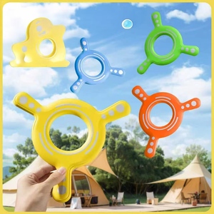 ของเล่นบูมเมอแรงใหม่สำหรับเด็กชายอายุ 2-4 ปี เหมาะสำหรับพ่อแม่ ใช้เล่นในสวนสาธารณะ กีฬากลางแจ้ง จานบินนุ่ม ยางสามใบพัด - Product Image 4