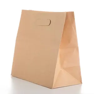All'ingrosso logo stampato su misura per lo shopping di piccole imprese sacchetti di carta con manici