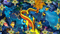 Software de juego Cooldragon Lion Fish para 10 jugadores, gabinete de mesa, enchufe estadounidense, operado con monedas en inglés, de disparos.