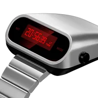 2025 Punk Style montre à Quartz numérique affichage LED lumineux résistant à l'eau profondeur 18mm épaisseur du boîtier 17.3mm bande alarme Antique