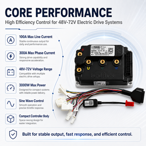 Fardriver ND72300 MINI12 48V-72V 100/300A DC Sine Wave Electric Scooter Debugging Programming <strong>Motor</strong> <strong>Controller</strong> - Product Image 3