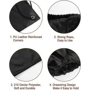 Sac de sport en polyester imperméable personnalisé avec cordon de serrage, idéal pour le basketball, avec logo, robuste, pour les voyages, les activités de plein air, le rangement d'accessoires et comme sac à dos pour livres - Product Image 2