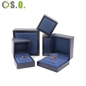 Caja de collar de papel imitación cuero de alta gama, materiales personalizados, cajas de plástico, inserto de terciopelo de lujo, caja de plástico para joyería - Product Image 2