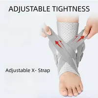 Tobillera Ajustable Unisex para Adultos con Correa en X, Estabilización Lateral, Recuperación de Esguinces, Alivio de Tendinitis, Nailon Transpirable
