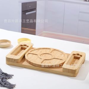 Tabla de Quesos de Bambú, Tabla de Cortar de Madera, Plato para Pan, Bandeja de Servir para Cocina, 25x42cm, Color Natural - Product Image 4