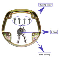 Cylindre de serrure Euro 12V avec loquet à palette, poignée en T, revêtement noir poudré, pour boîte à outils, serrure queue de baleine