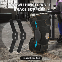 Genouillère articulée avec stabilisateurs latéraux, ceinture de soutien ajustable pour le ménisque et la rotule, pour la récupération sportive