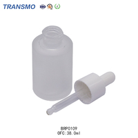 Flacon en verre pour lotion avec bouchon pompe mat, flacon compte-gouttes rond en verre de 30 ml, emballage cosmétique