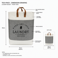 Panier à linge pliable portable, bac de rangement grande capacité pour jouets et articles divers, panier à linge pliable avec poignées