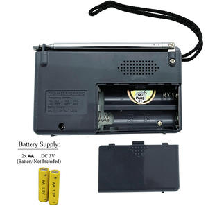 Radio AM FM portable argentée personnalisée, format de poche, avec antenne télescopique, haut-parleur intégré, alimentée par piles, pour les seniors et les activités de plein air - Product Image 5