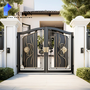 Excelente diseño Precio competitivo Puertas exteriores Puertas delanteras principales <span class=keywords><strong>de</strong></span> <span class=keywords><strong>entrada</strong></span> <span class=keywords><strong>de</strong></span> hierro forjado <span class=keywords><strong>de</strong></span> alta calidad personalizadas - Product Image 6