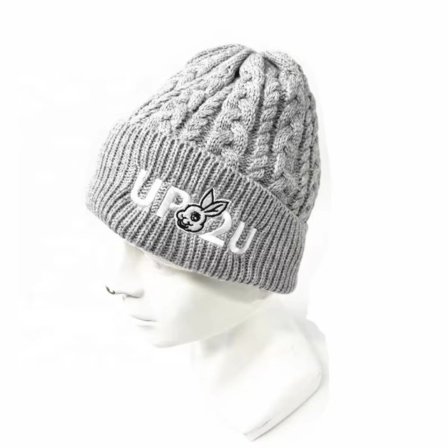 Factory Low Price Custom Embroidery Winter Knitted  Beanie hat