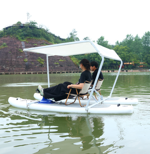 Bote Inflable de Doble Pedal con Toldo para 2 Personas, Bote de Ciclismo Acuático, Bote de Pedales para Paseos Turísticos en Lagos y Parques - Product Image 5