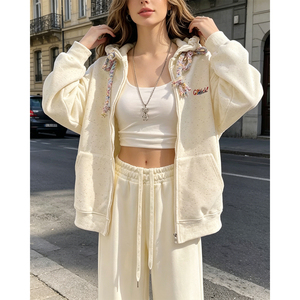 Nueva <span class=keywords><strong>sudadera</strong></span> con capucha y <span class=keywords><strong>cremallera</strong></span> para <span class=keywords><strong>mujer</strong></span>, <span class=keywords><strong>sudadera</strong></span> con capucha y bolsillos, ropa informal de manga larga, ropa <span class=keywords><strong>fina</strong></span> para primavera y otoño - Product Image 5