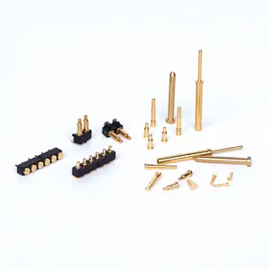 Gold Pated Fixed Long Sleeve Spring Loaded Plunger Pogo Pin Connector For Load