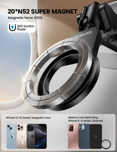 Soporte Magnético Portátil para Teléfono STRL02, Plegable, para Viajes en Avión, con Rotación de 360 Grados, Abrazadera Fuerte para Mesa, Grabación de Video - Product Image 6