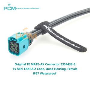 Câble automobile étanche 4-en-1 Mini Fakra femelle à Fakra mâle IP67 Original Tyco Quad Z-Code pour ADAS GPS caméra robotique - Product Image 3