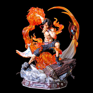Figura de PVC de Gran Tamaño de One Piece: Estatua GK de Portgas D. Ace, Emperador de las Llamas, con Escena de Batalla y Puño de Fuego Luminoso, Modelo de Anime - Product Image 3