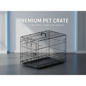 Jaula de Alambre Metálica para Perros Grandes, Plegable, de 24'', 30'', 36'', 42'', 48'', en Oferta - Product Image 4