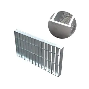 Construction Grating Supplier Building Material Metal Serrated drainage covers Galvanized Steel Grating Grid Plate Drain Cover