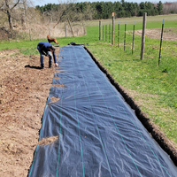 Toile de paillage épaisse anti-déchirure pour jardin, barrière anti-herbe, tapis de contrôle paysager, couverture de sol anti-mauvaises herbes