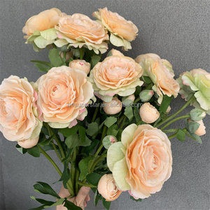 Flor de loto de champán Artificial de alta calidad al por mayor de, Loto Artificial de tacto Real para decoraciones de boda - Product Image 4