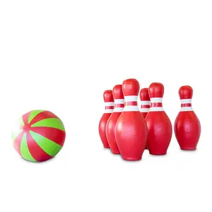 Dev Bowling seti şişme insan Bowling topu açık havaya uçurmak için şişme lobut kase pimleri