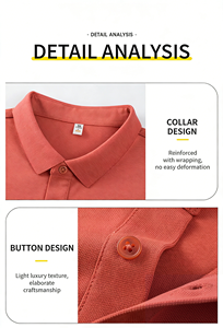 Chemises polo personnalisées en tissu PIQUE avec logo brodé, chemises polo décontractées unies, chemises polo de golf, uniformes, impression de chemises polo pour hommes - Product Image 3