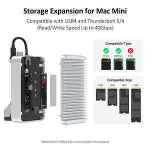 <strong>Mac</strong> <strong>Mini</strong> Docking Station Aluminum Alloy 40Gbps NVME SSD HUB OEM <strong>MAC</strong> <strong>Accessories</strong> Supplier in Stock - Product Image 4