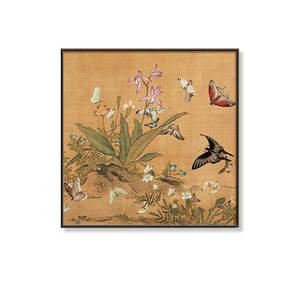 Song's esthetische bedrukte bloemvogel schilderij milieuvriendelijke canvas woonkamer decoratieve bank achtergrond muur hangend nieuw - Product Image 5