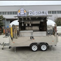 Camion de restauration en acier inoxydable avec cuisine complète, certifié CE COC UE 2026, remorque alimentaire mobile à vendre en Europe CE WMI DRE