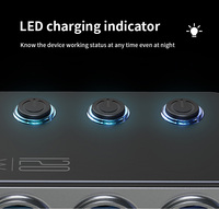 Divisor de Encendedor de Cigarrillos de 3 Puertos USB Tipo C PD35W QC3.0 12-24V, Cargador Rápido para Teléfono con Indicador LED, Compatible con Múltiples Dispositivos