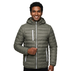 Veste d'hiver pour hommes de haute qualité 100% Polyester Bobble Coat avec coupe-vent à capuche et doudoune confortable et élégant - Product Image 1