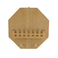 Cintre mural en bois naturel inachevé, design personnalisé, pour vêtements, vente en gros