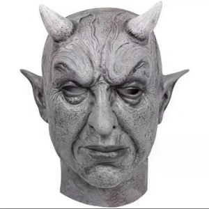DAMAI 3D Cosplay Mephistopheles Mask Costume Prop Devil Killer Latex Horror Demon Horn Mask Helmet - Product Image 5