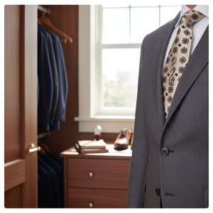Corbata geométrica Beige, las mejores ventas, corbata, corbata de seda, etiqueta para corbata, corbata, krawatte, Schlips - Product Image 3