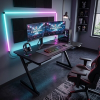 Bureau de jeu ergonomique multifonctionnel, table d'ordinateur, bureau d'étude, table de jeu PC, table Esports à structure en Z